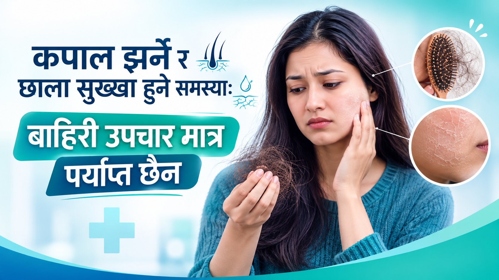 कपाल झर्ने र छाला सुख्खा हुने समस्या: बाहिरी उपचार मात्र पर्याप्त छैन